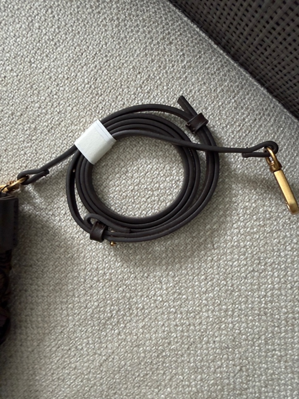 Zara Dark Brown Woven Round-Handle Tote - Picture 2 of 4